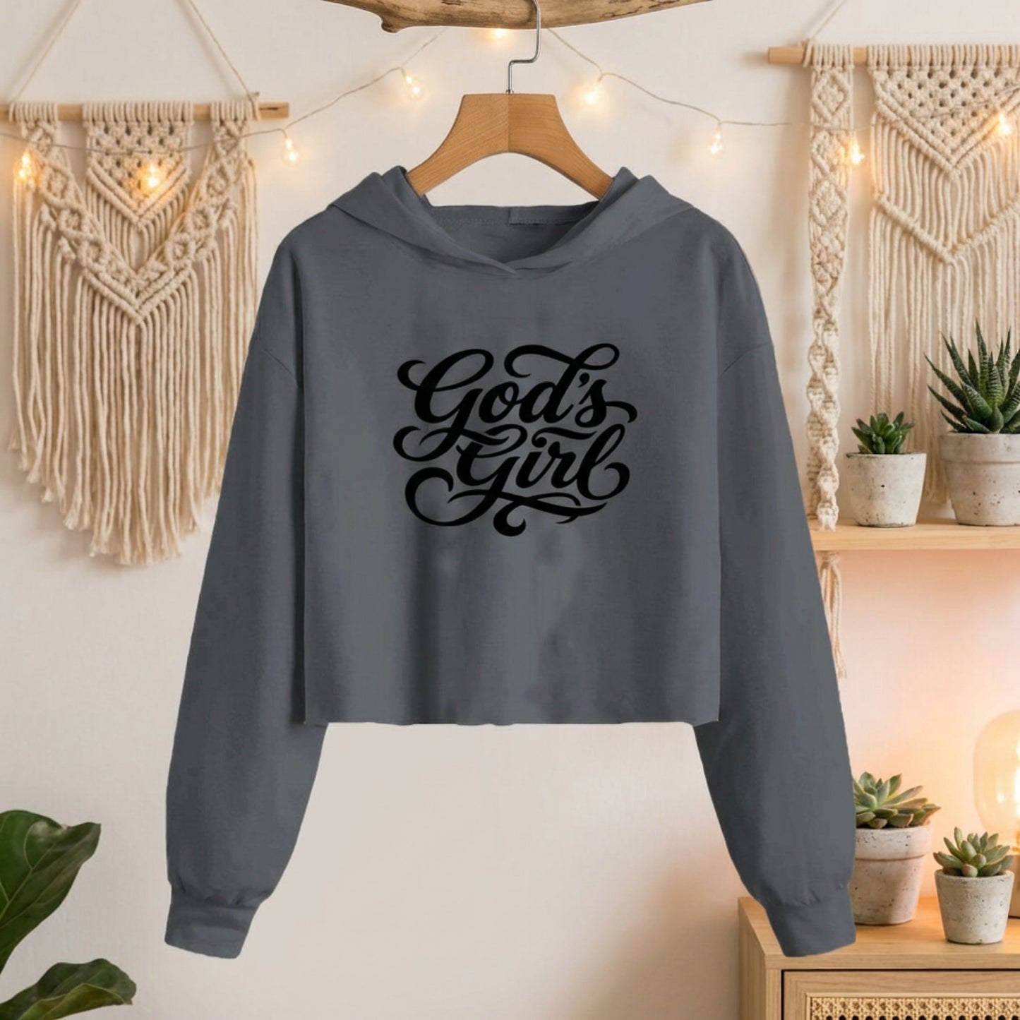 God's Girl Cropped Hoodie